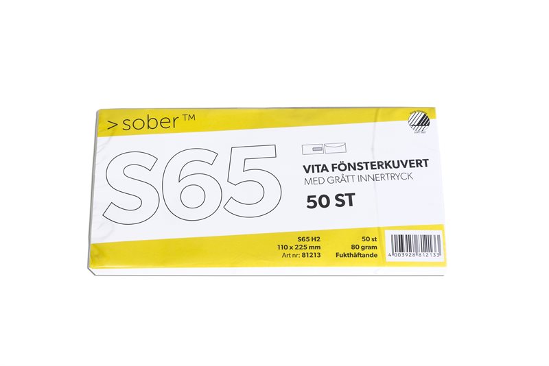 Konsumentförp Kuvert S65 H2 fukth vit (50)