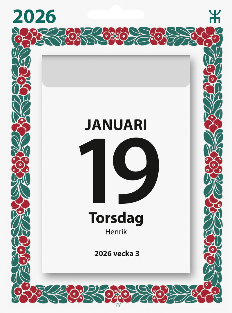 Väggplån Lingon 13 x 18 cm · Häftad · Kartongplån med dagblock 5221