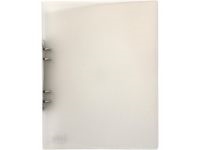 Ringpärm A4 i plast transparent vit