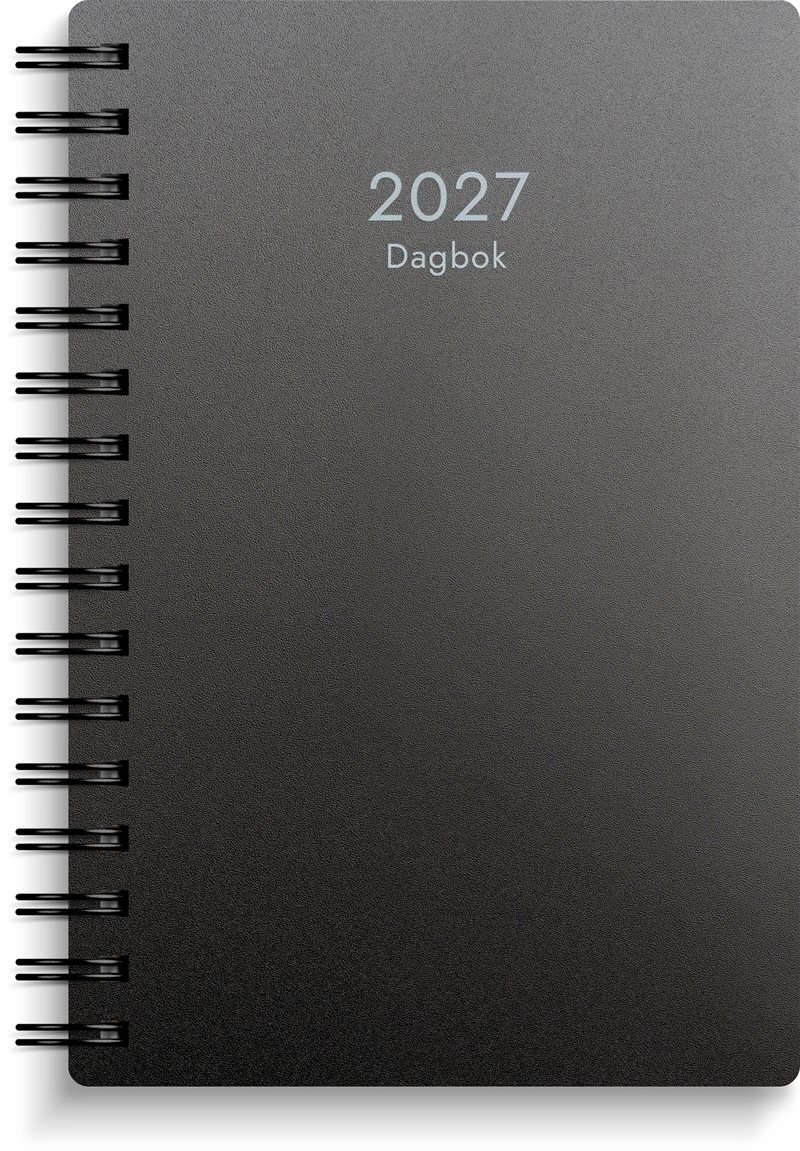 Dagbok 2027 svart PP-plast