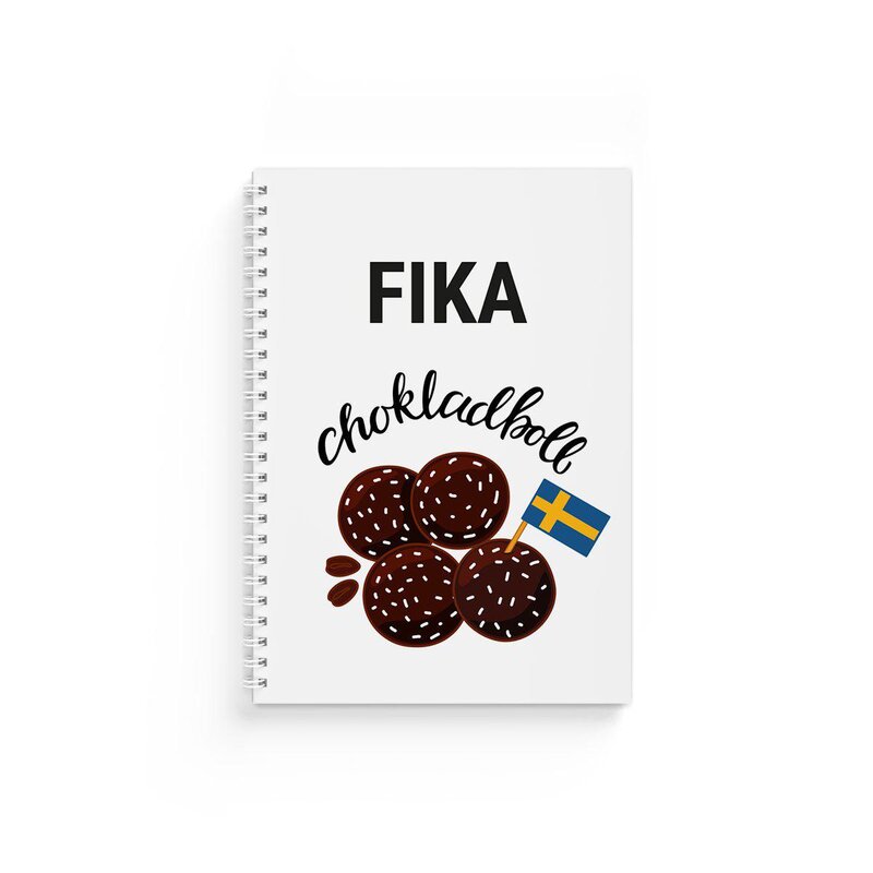 Anteckningsbok A5 Fika Chokladboll