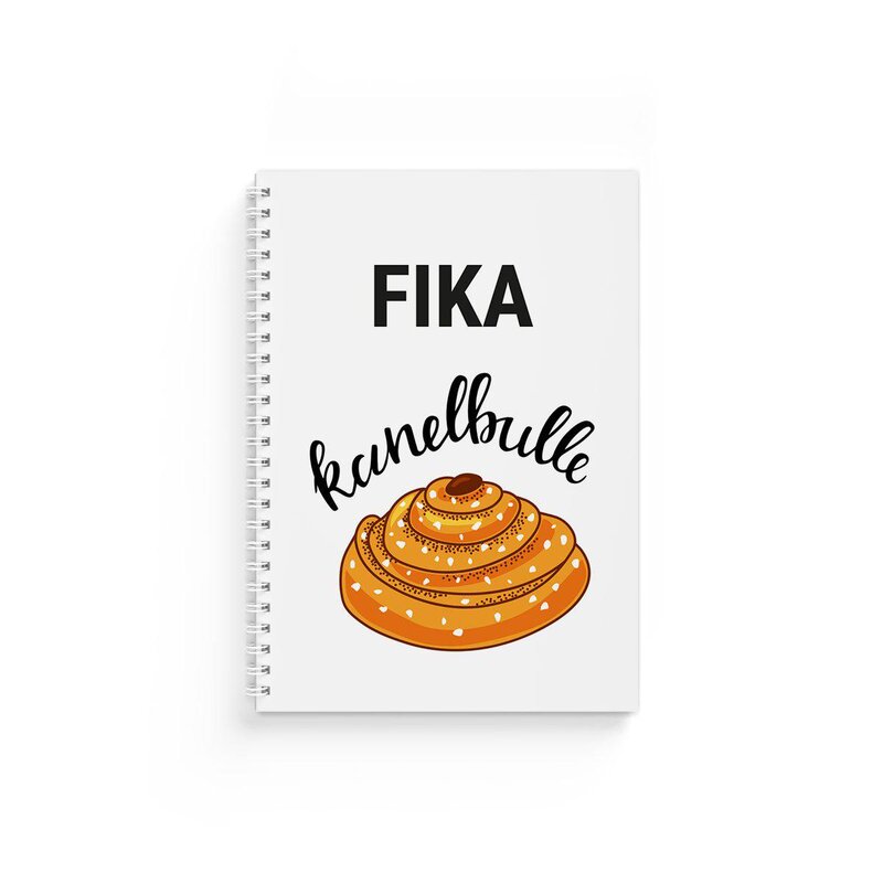 Anteckningsbok A5 Fika Kanelbulle