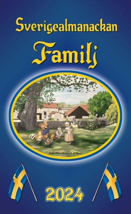 Sverigealmanackan 2024 A3 Familjekalender 25 x 42 cm