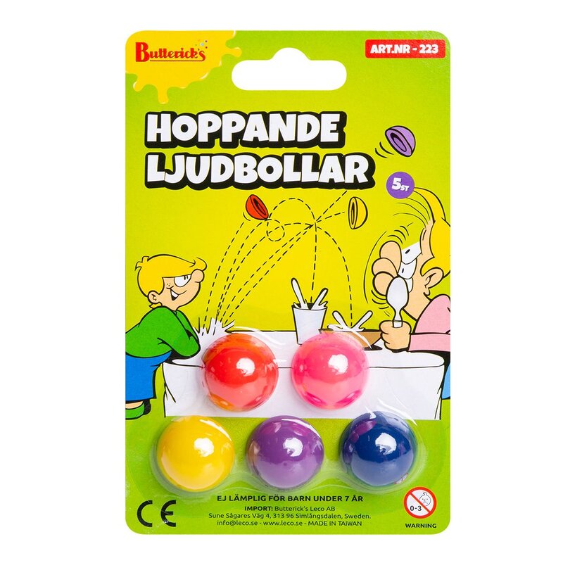 Hoppande ljudbollar 5 st  - Buttericks