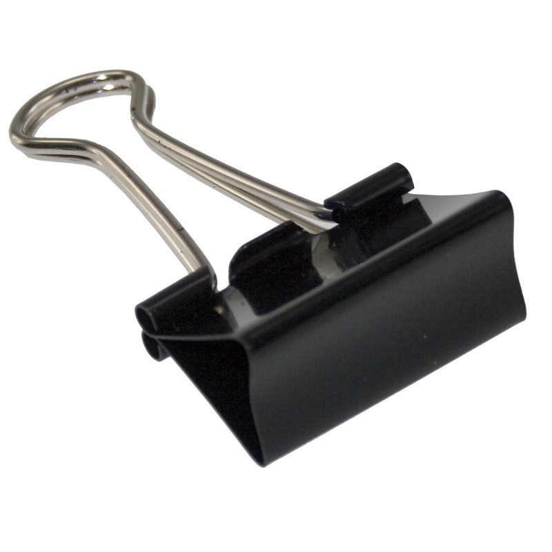 Pappersklämma 30mm 12st, Svart