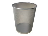 Papperskorg trådmetall 15L silver