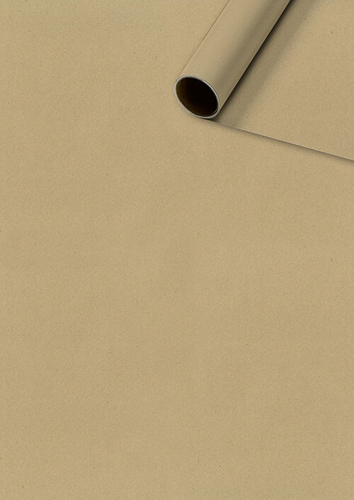 Presentpapper 70 cm x 2 m Ljus brun