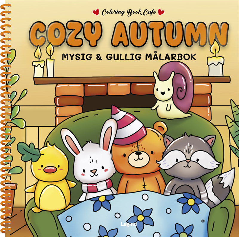 Cozy Autumn Deluxe. Lyxig Cozy Coloring målarbok från Coloring Book Cafe