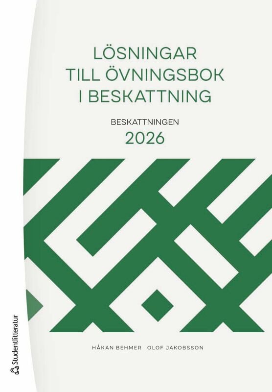 Lösningar till Övningsbok i beskattning - Beskattningen 2026