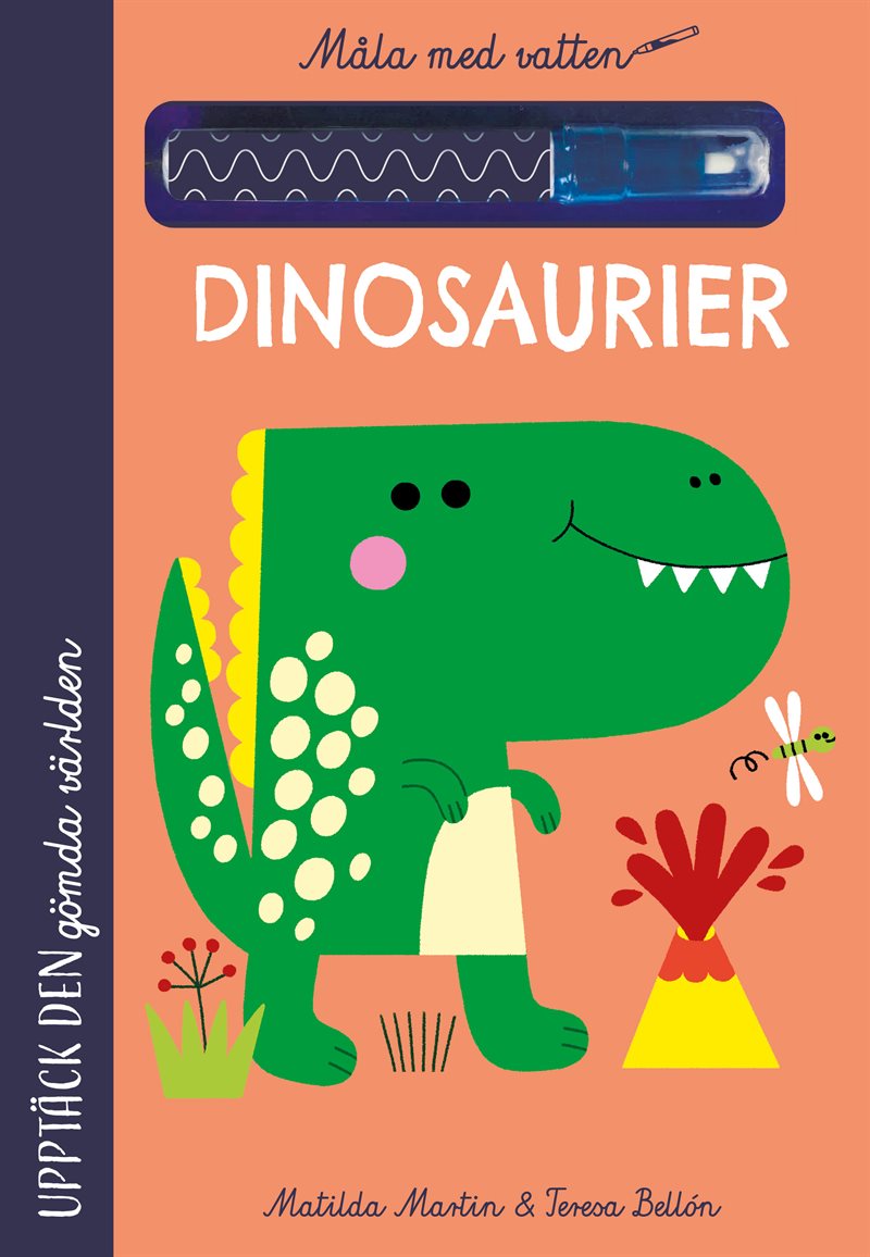 Måla med vatten. Dinosaurier