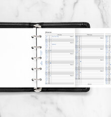 Filofax Årsplan Mini 2026. Engelsk text