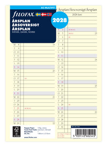 Filofax - A5 Refill 2028 Årsplan
