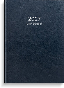 Liten Dagbok 2027 blått konstläder