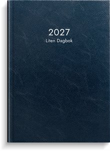 Liten Dagbok 2027 blått konstläder