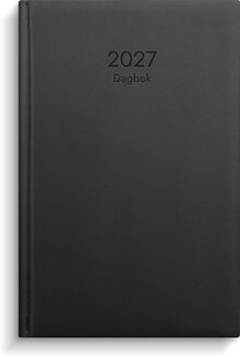 Dagbok 2027 svart konstläder