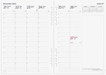 Kalender 2025 Business Systemkal svart skinn